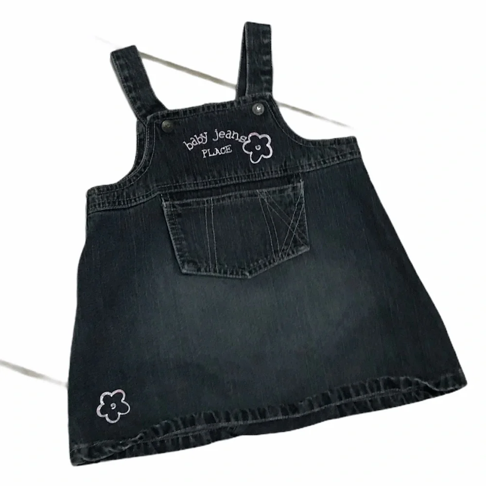 Baby Girl Dresses Sz 12-18 months 1 Blue Denim Overall Dress 1 Red w/ Lady Bugs - Picture 4 of 5